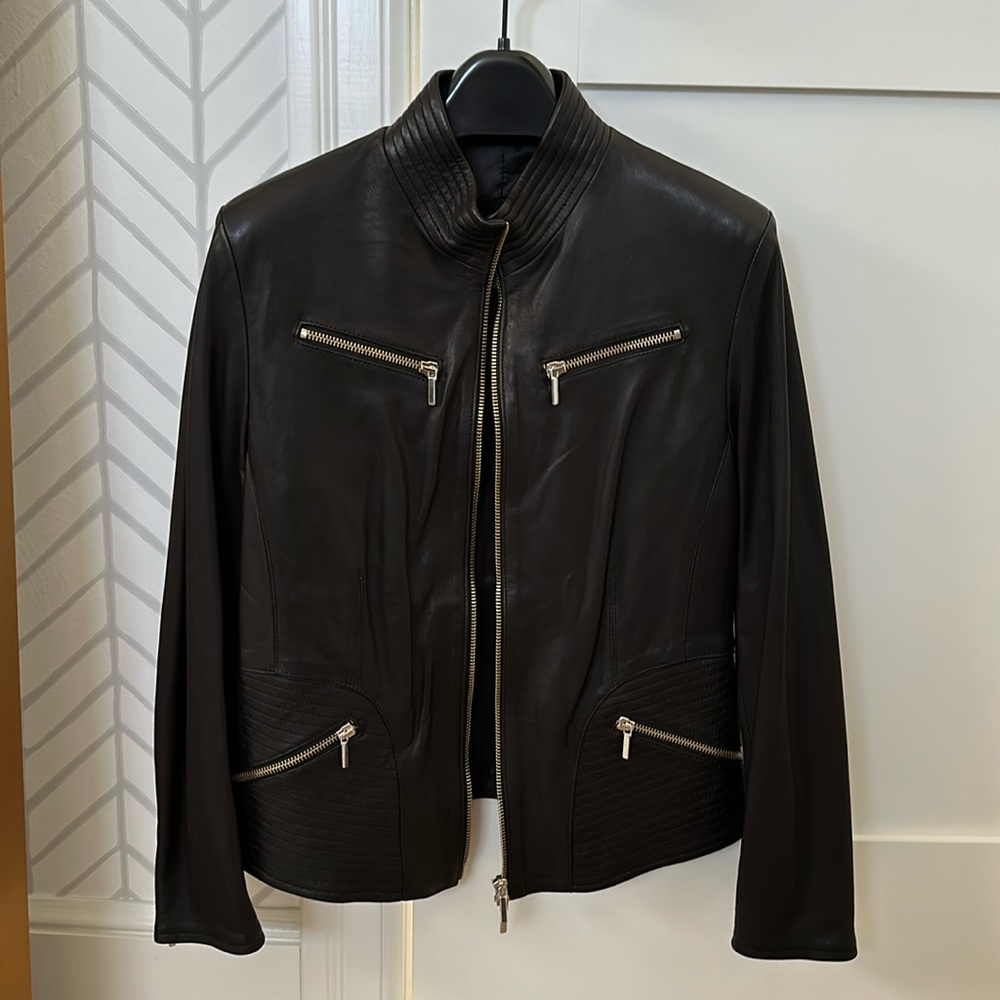 Black leather jacket straight from Florence, Italy!!